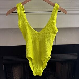 Bound by Bond Eye Mara Neon Yellow One Piece Swimsuit